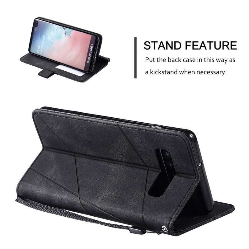 For Samsung Galaxy S10 Plus Skin Feel Splicing Horizontal Flip Leather Case with Holder & Card Sl...