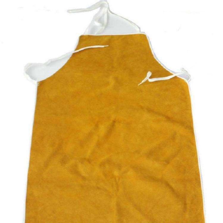 Full Leather Electric Welding Apron High Temperature Fireproof Star Splash Protective Clothing(Or...