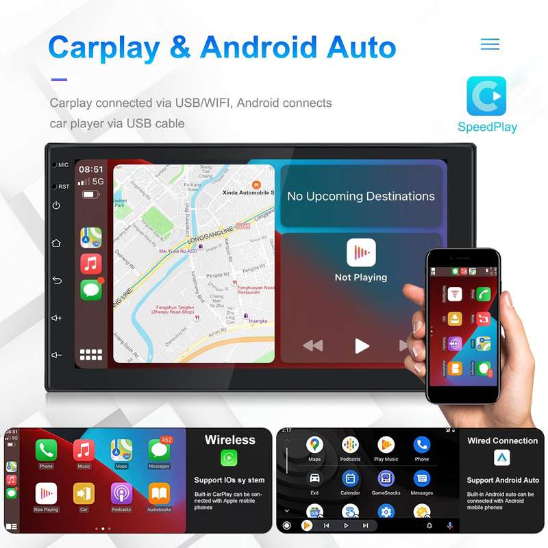 A3194 7 Inch Android 11 Central Control Carplay 2+32G Car Large Screen Navigation Reversing Video...
