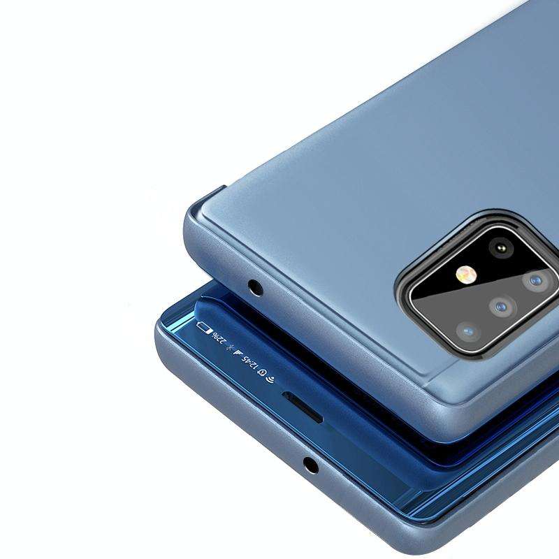 For Galaxy M60S / A81 / Note 10 Lite Plated Mirror Horizontal Flip Leather Case with Holder(Purpl...