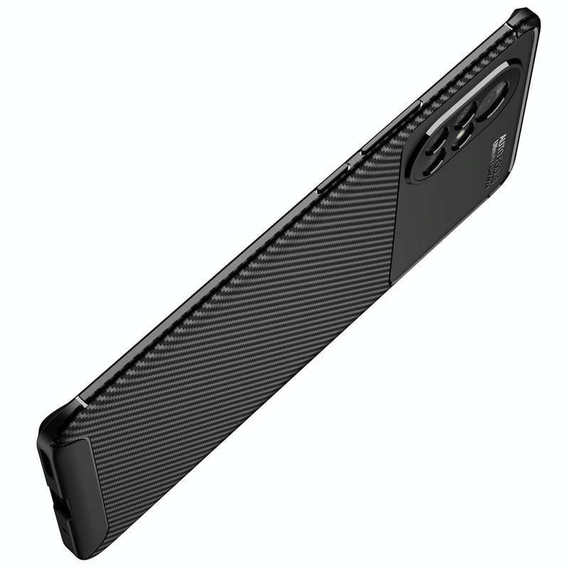 For Huawei nova 8 5G Carbon Fiber Texture Shockproof TPU Case(Blue)
