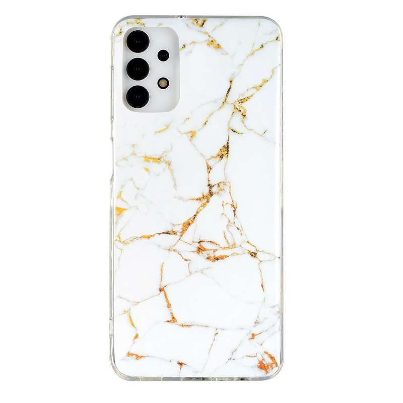For Samsung Galaxy A13 4G IMD Marble Pattern TPU Phone Case(White)