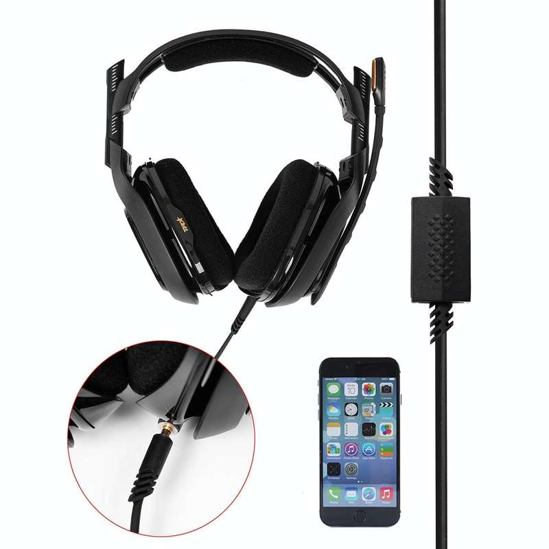 ZS0179 Gaming Headphone Audio Cable for Logitech ASTRO A10 A40, PS4, Cable Length: 2m