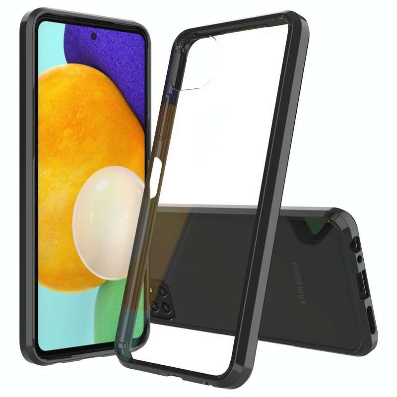 For Samsung Galaxy A22 5G Shockproof Scratchproof TPU + Acrylic Protective Case(Black)