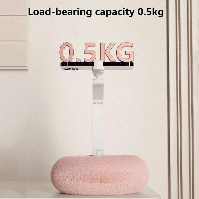 Pillow Phone Tablet Rotating Holder Lazy Desktop Bed Live Stand, Color: Single Axis Rack-Beige