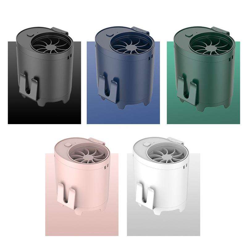 Hanging Neck Hanging Waist Fan Silent Outdoor Sports USB Bladeless Fan(Black)