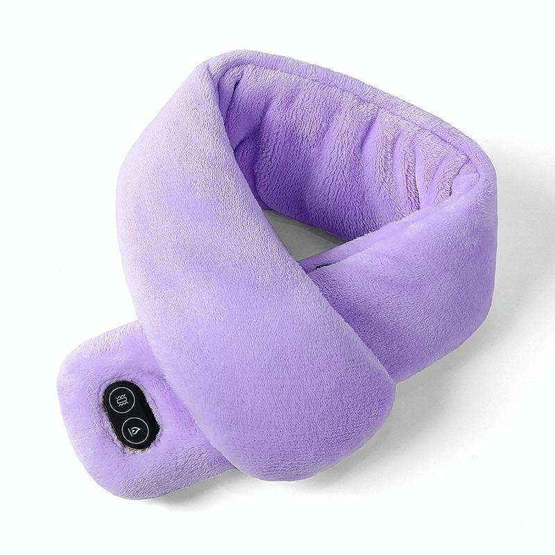 USB Charging Heating Massage Scarf Warmth Neck(Lavender)