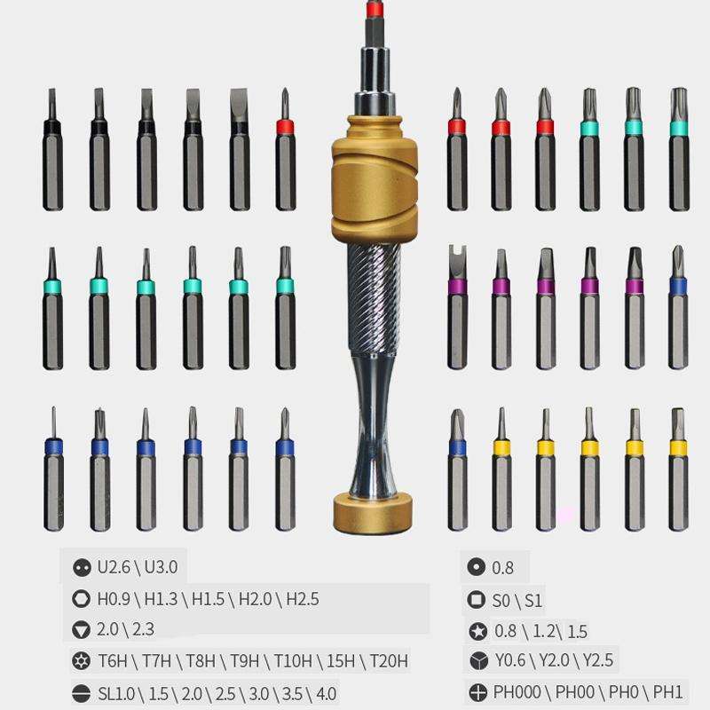 37 In 1 Aluminum Glasses Screwdriver Set Computer Watch Dismantling Repair Tools