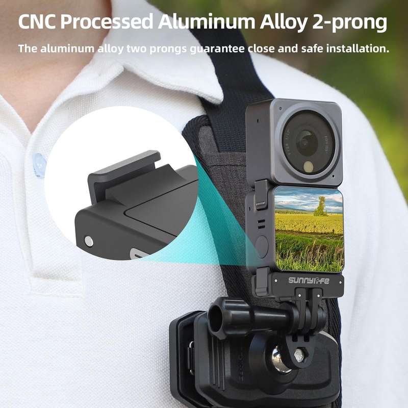 Sunnylife AD691 Magnetic Adapter Mount for DJI Action 2 / Osmo Action 3 / 4 (Black)