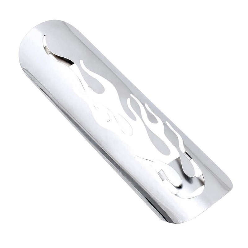 Motorcycle Modification Accessories Universal Retro Exhaust Pipe Heat Shield (Silver)