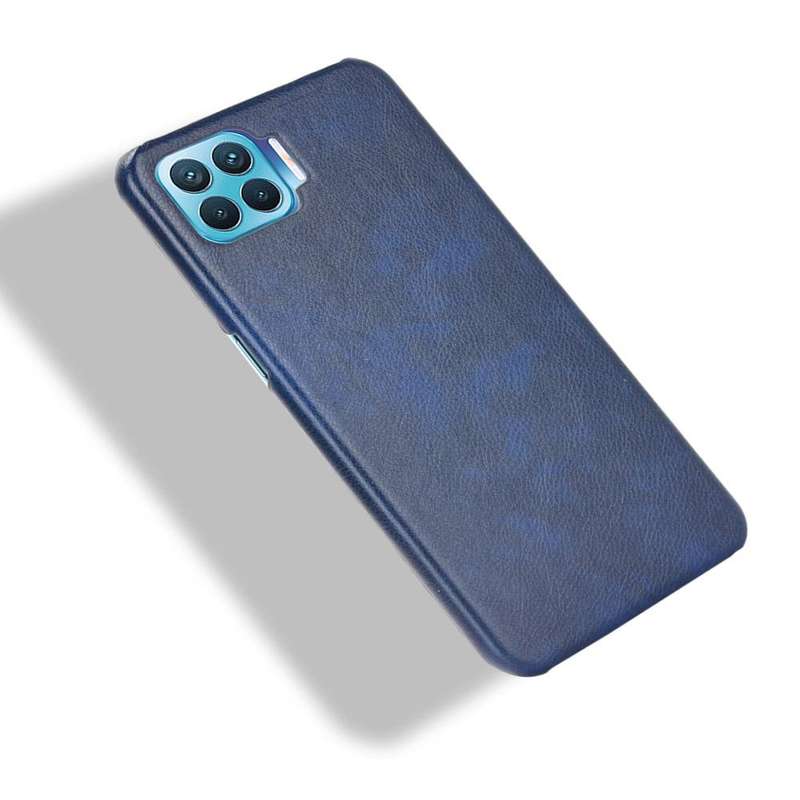 For OPPO F17 Pro / A93 / Reno4 Lite / Reno4 F Shockproof Litchi Texture PC + PU Case(Blue)