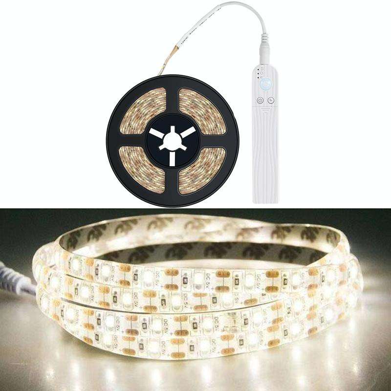 1m LED Battery Box Light Strip Intelligent Induction Dimming Soft Light Strip Drip Waterproof Cab...