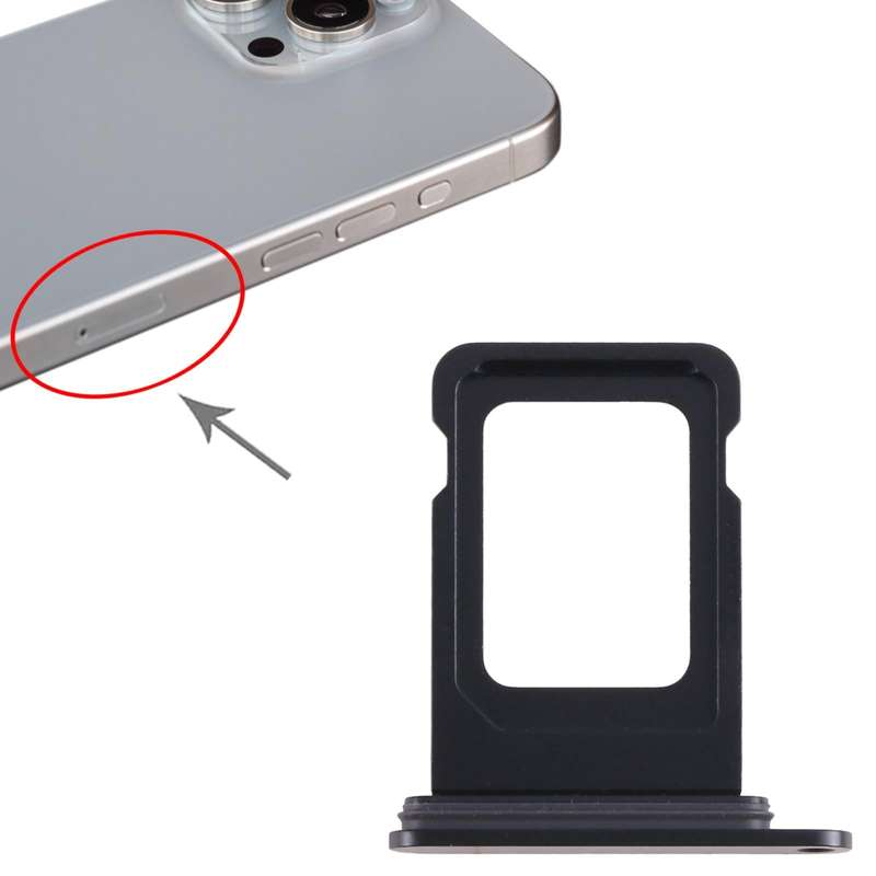 For iPhone 15 Pro SIM Card Tray (Black)
