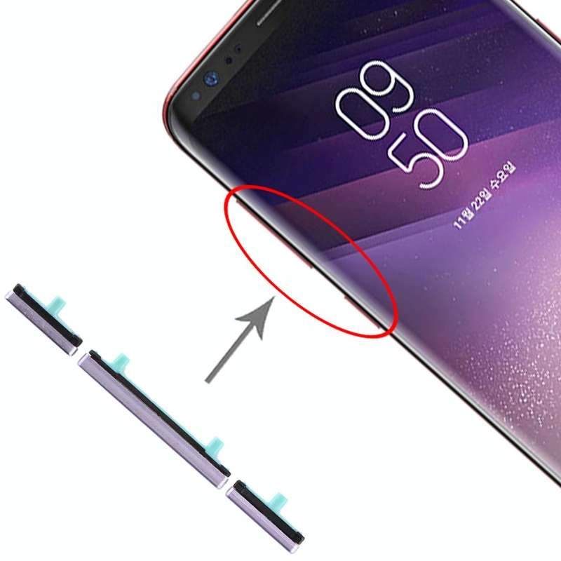 For Galaxy S8 / Galaxy S8+ 10 Set Side Keys(Grey)