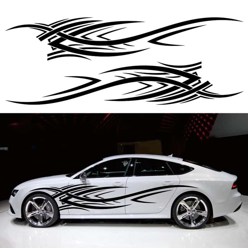 2 PCS/Set D-503 Totem Pattern Car Modified Decorative Sticker(Red)