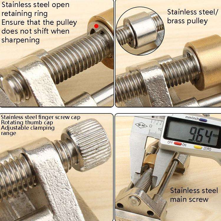MYTEC MC01308 Fixed Angle Sharpener Outdoor Manual Sharpening Tool, Specification: Stainless Stee...