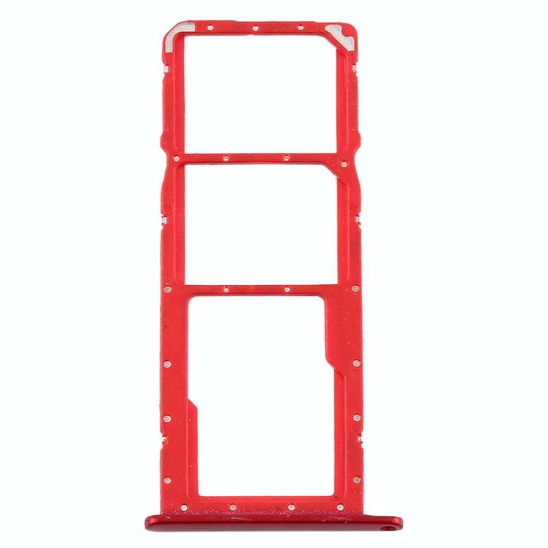 SIM Card Tray + SIM Card Tray + Micro SD Card Tray for Huawei Y8s (Red)