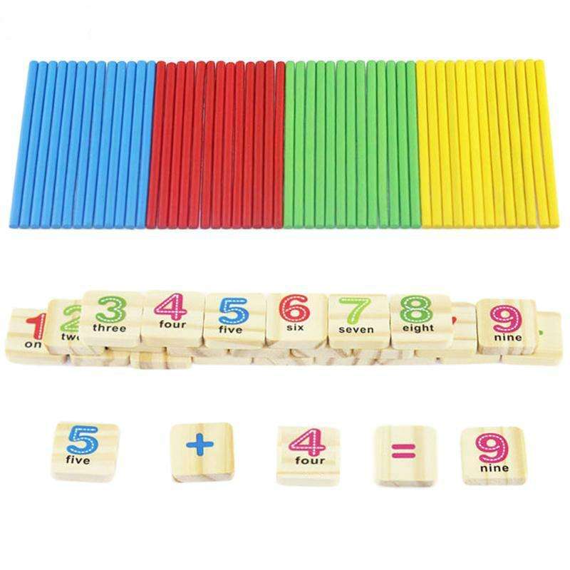 Montessori Early Learning Math Tools Digital Stick Children Kindergarten Teaching Aids(Upgrade)