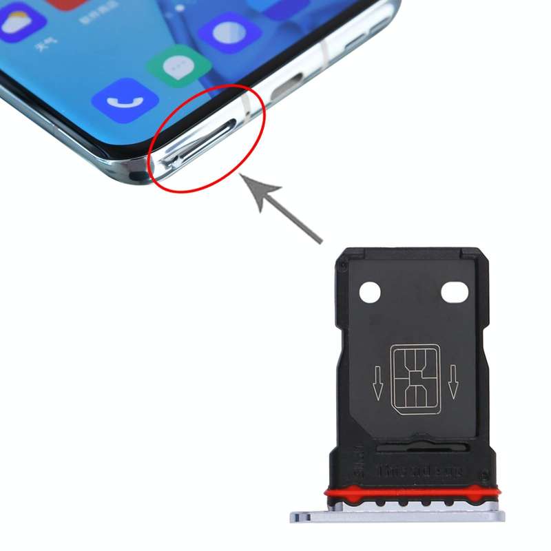 For OnePlus 9 Pro SIM Card Tray + SIM Card Tray (Silver)