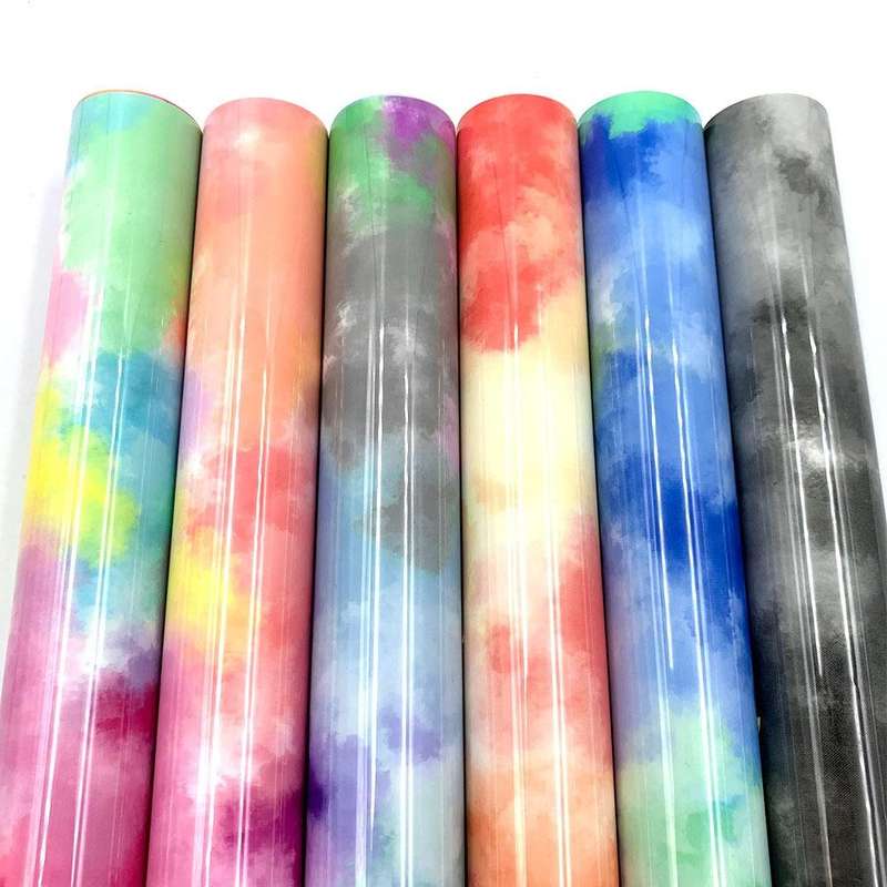 Clouds Watercolor Tie Dye Heat Transfer Vinyl Make Sign Pattern Cricut Film 30x 50cm(Colored)