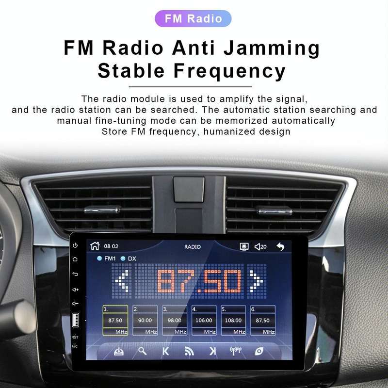 Q3570 9 inch Carplay Single Spindle MP5 Player, Style: Standard+12 Light Camera