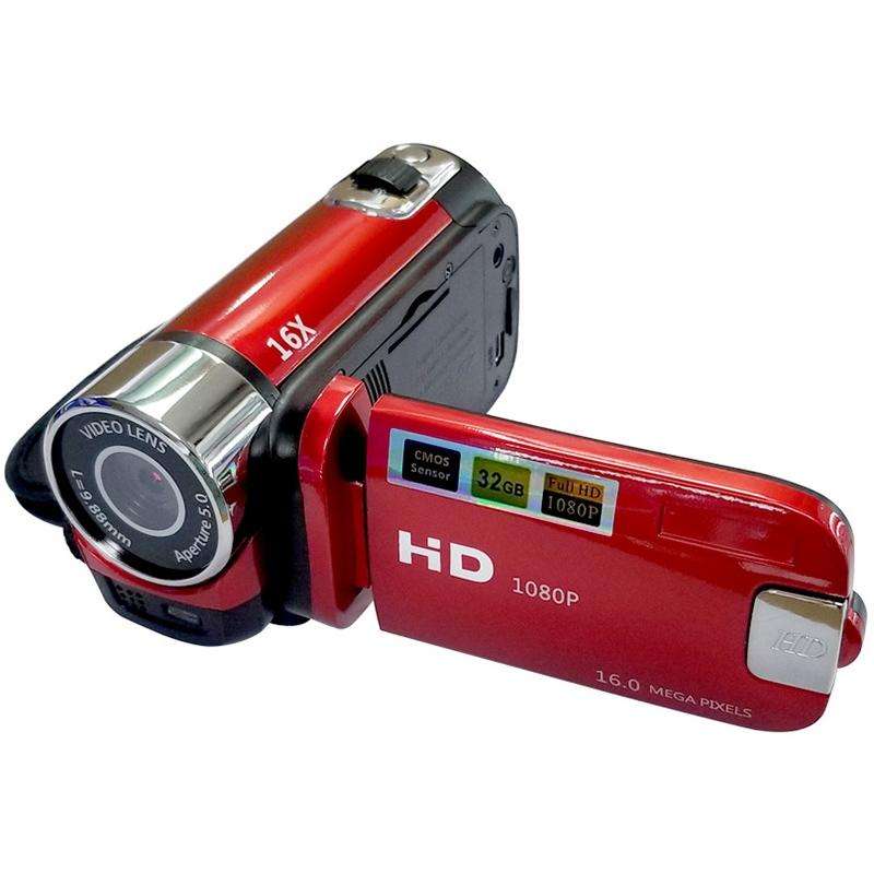 16X Digital Zoom HD 16 Million Pixel Home Travel DV Camera, UK Plug (Red)