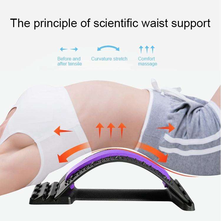 Lumbar Traction Stretching Device Posture Corrector Waist Support Spine Pain Relief Back Massage ...