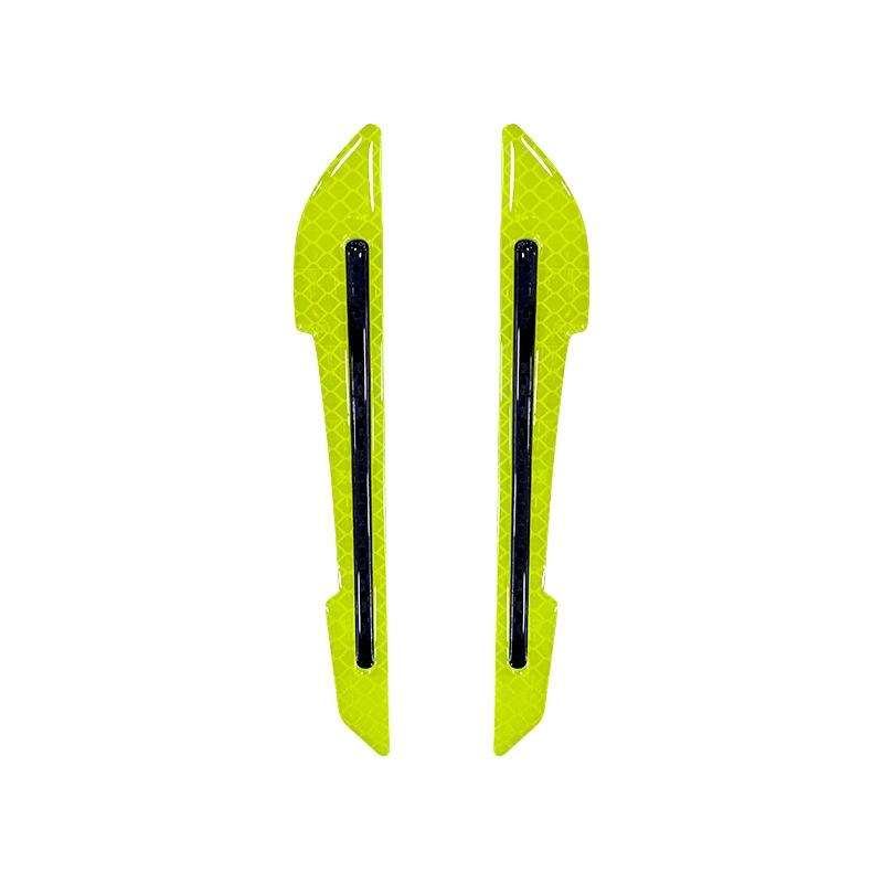 4 Sets Car Reflective Sticker Door Border Anti-Collision Strip Leaf Board Personality Rear View M...