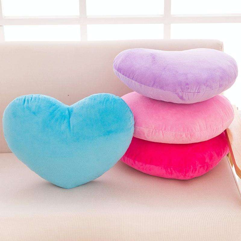 40cm Heart Shape Decorative Throw Pillow PP Cotton Soft Creative Doll Lover Gift(Dark Red)