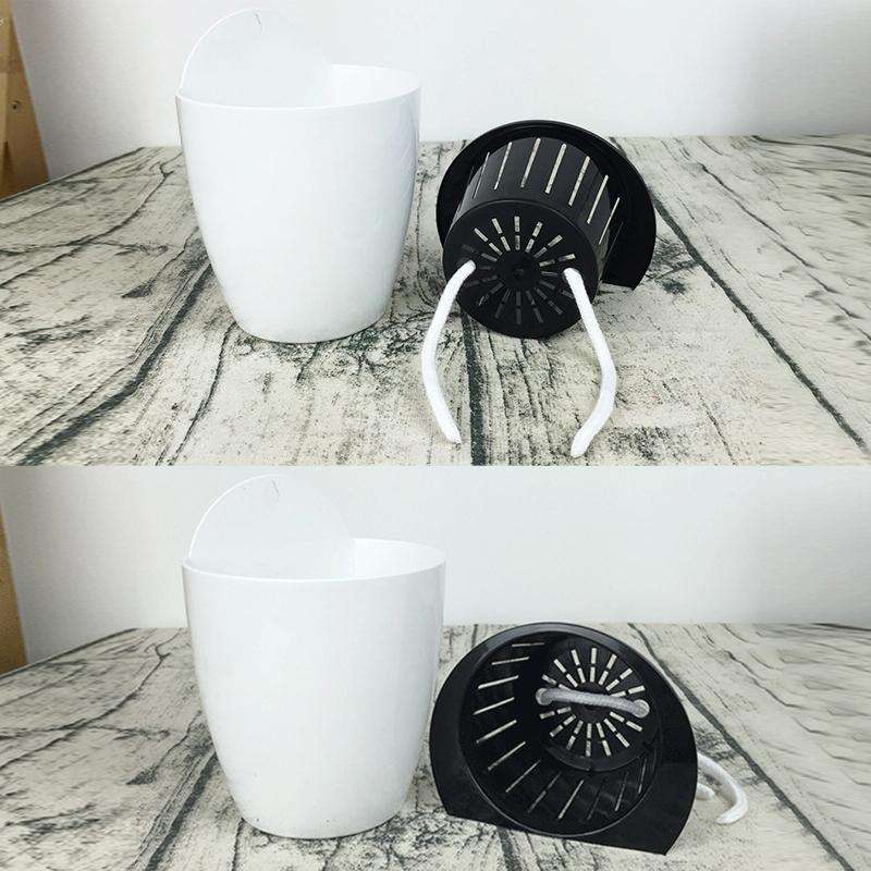 Self-Watering Planter Grow Plants Lazy Flower Pots Wall-hanging Round Resin Plastic Flower Pots, ...