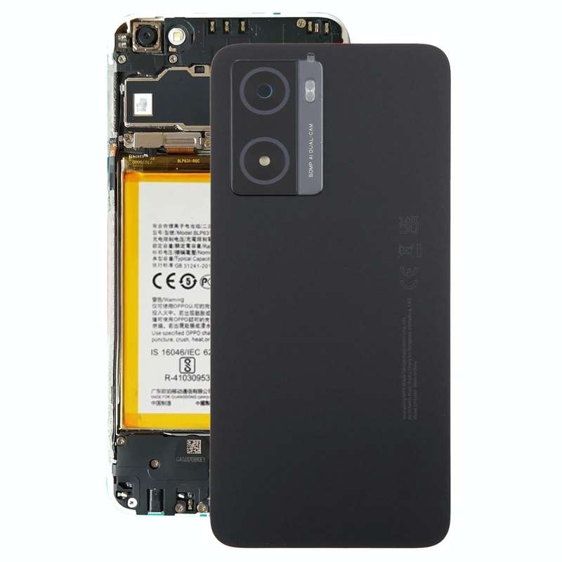 For OPPO A77s Original Battery Back Cover with Camera Lens Cover(Black)