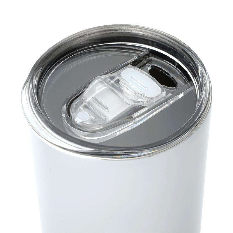 20OZ Double Layer 304 Stainless Steel Car Straight Thermos Cup(White)