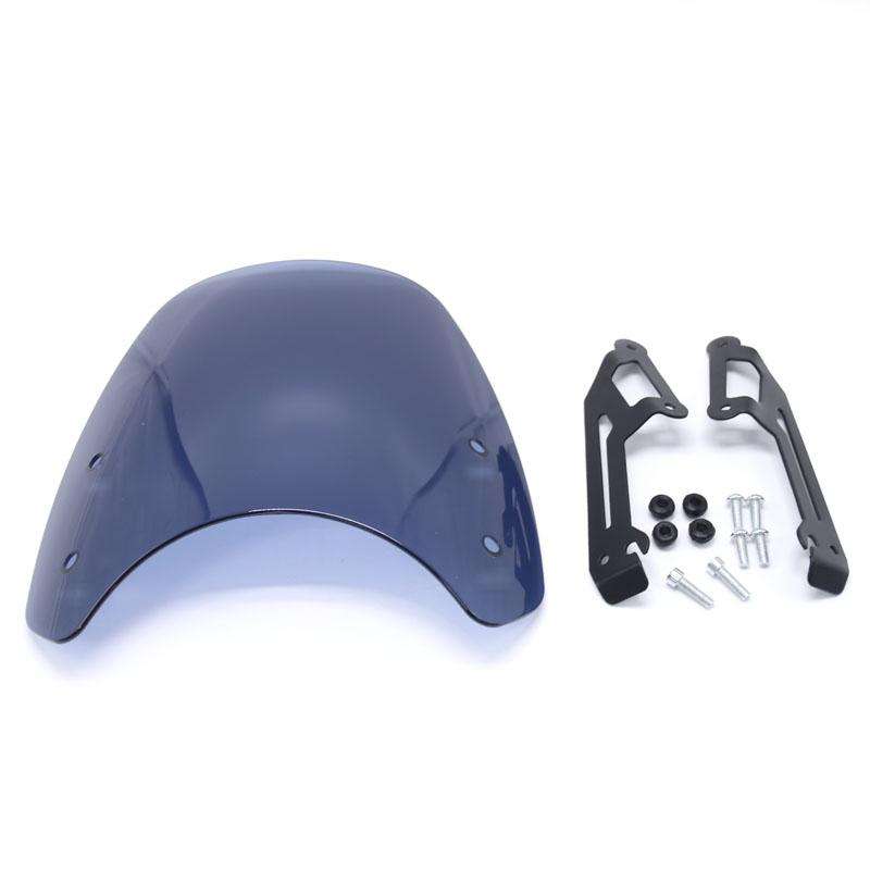 XRL-DF-7654 Motorcycle Headlight Retro Windshield for DUCATI(Transparent Smoked)