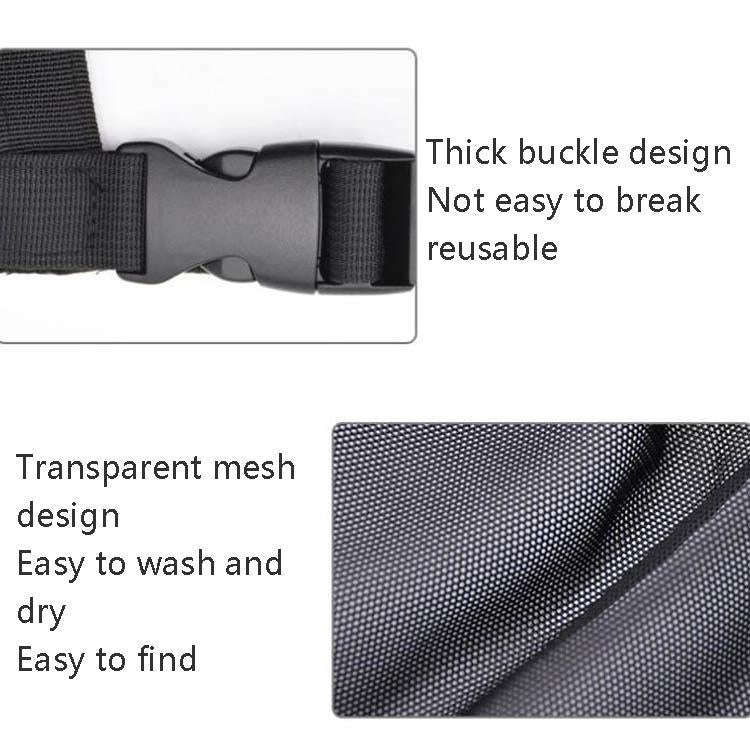 Car Storage Network Pocket Car Roof Seating Room Mesh Folding Hanging Bag, Style: Single Layer(Bl...
