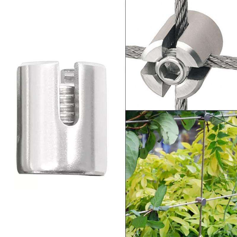 M12x4 316 Stainless Steel Garden Wire Rope Cross Fixed Clip