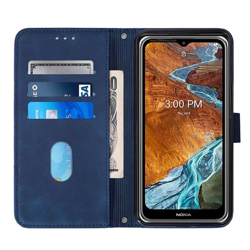 For Samsung Galaxy A73 5G Crossbody 3D Embossed Flip Leather Phone Case(Blue)