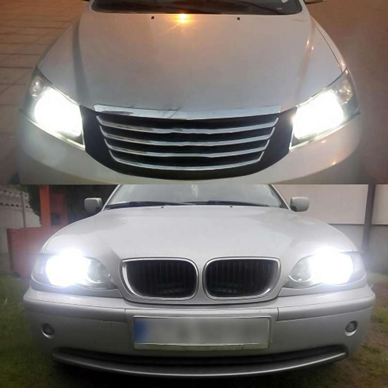2 PCS S2 H13 / 9008 18W 6000K 1800LM IP65 2 COB LED Car Headlight Lamps, DC 9-30V(Cool White)