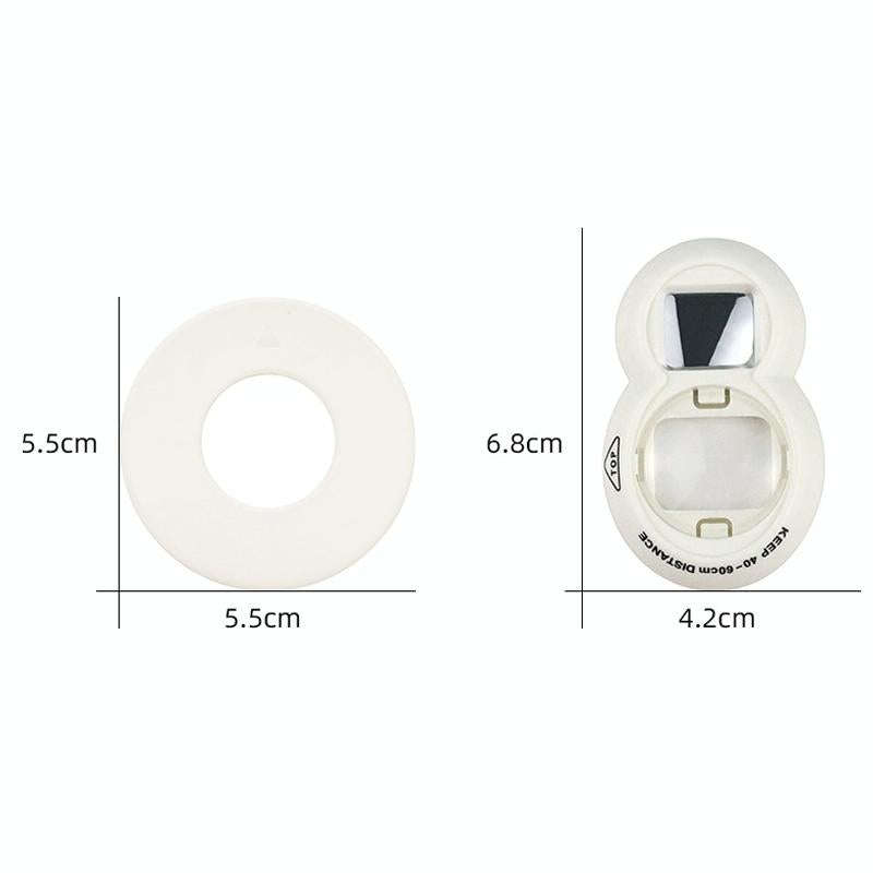 Mini Digital Camera Lens Selfie Mirror + Auxiliary Circle Set for FUJIFILM Instax Mini7+(Pink)