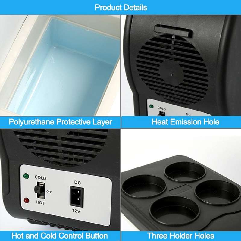 Car Auto 48W Portable Multi-Function Cooling and Warming 6L Low Noise Refrigerator for Car and Ho...