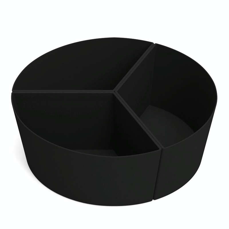 For Crockpot 6QT Slow Cooker Silicone Liners Divider Reusable Leak Proof Mats, Spec: Black 3 Comp...