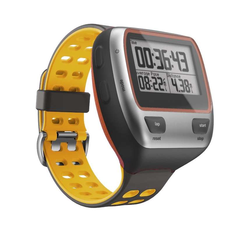 For Garmin Forerunner 310XT Two-color Silicone Watch Band(Grey Yellow)