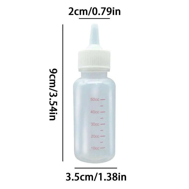 3pcs /Set 50ml Newborn Pet Soft Nipple Milk Bottle Set Puppy Cats Feeding Supplies