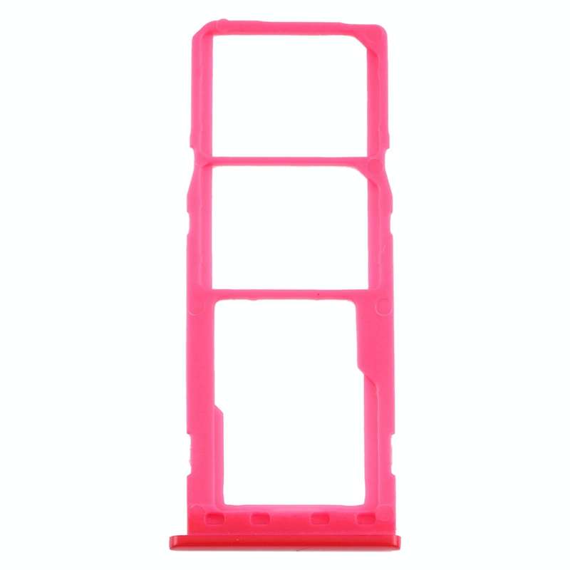 For Samsung Galaxy M10 SM-M105 SIM Card Tray + SIM Card Tray + Micro SD Card Tray (Red)