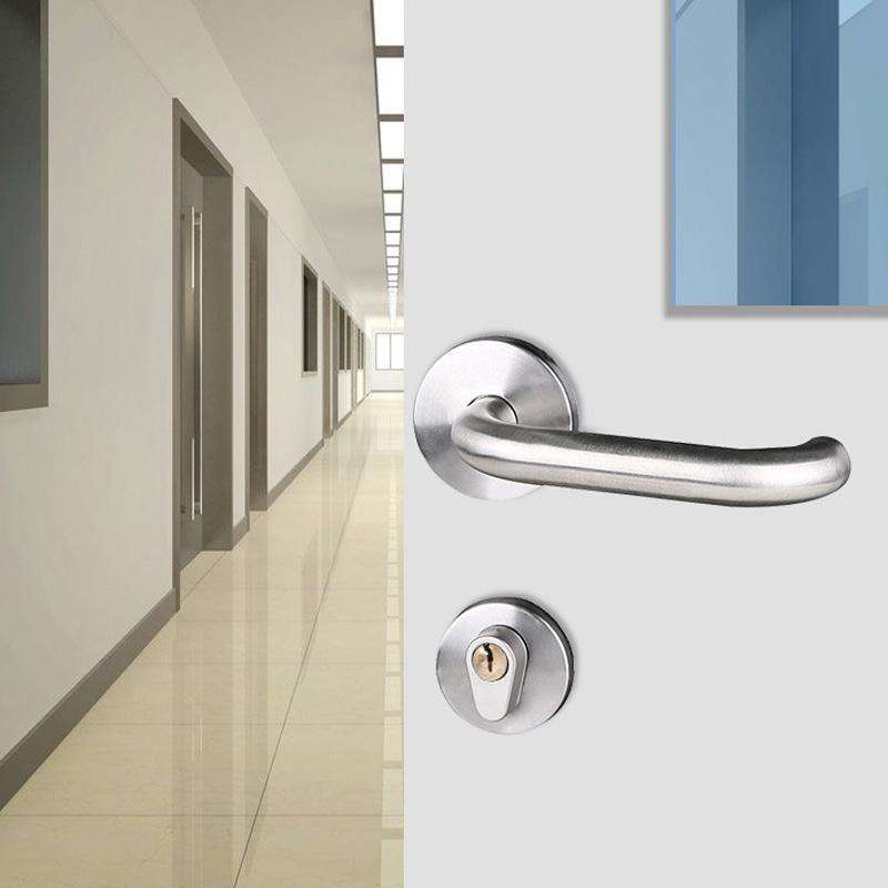 Stainless Steel Round Tube Fire Door Handle Passage Door Lever