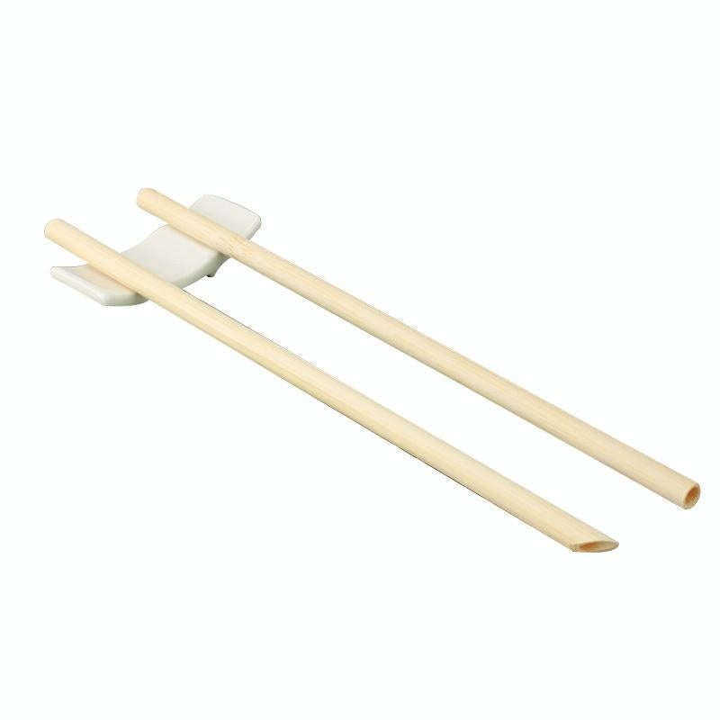 10 PCS Juice Coffee Pearl Milk Tea Natural Degradable Bamboo Straw, Style: 20cm Flat