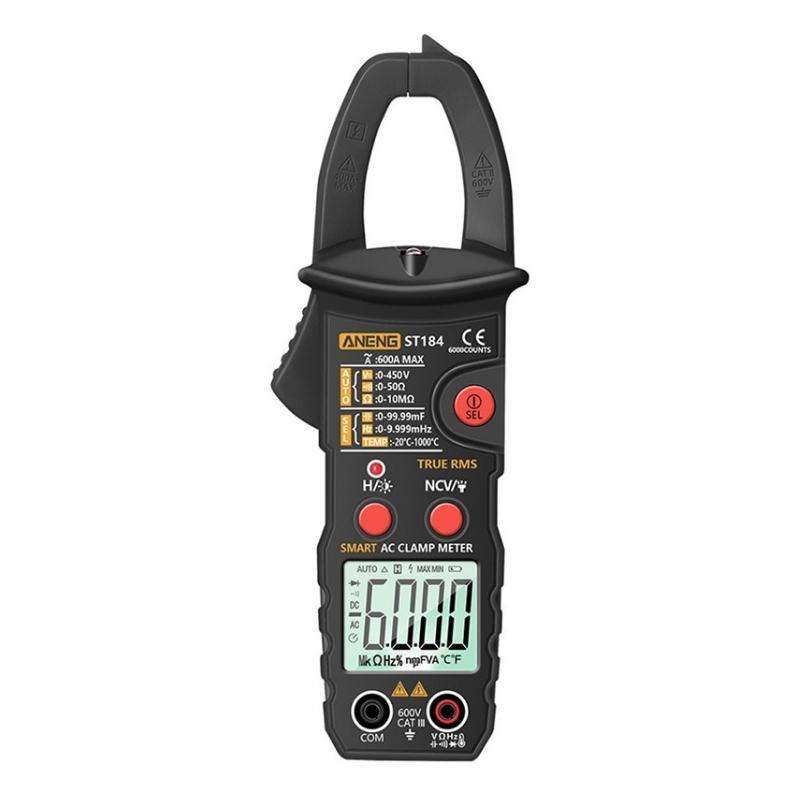 ANENG ST184 Automatically Identify Clamp-On Smart Digital Multimeter(Black)