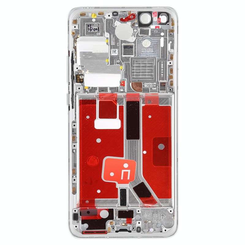 Original Middle Frame Bezel Plate with Side Keys for Huawei P40 Pro(Silver)