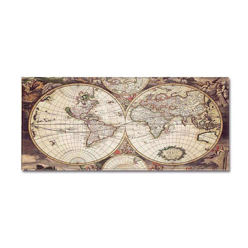 World Map Carpets Rug Bedroom Kids Baby Play Crawling Mat Memory Foam Area Rugs Carpet, Size:40x6...
