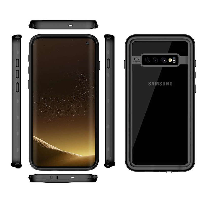 For Samsung Galaxy S10 RedPepper Transparent Dot Shockproof Waterproof PC + TPU Protective Case(B...