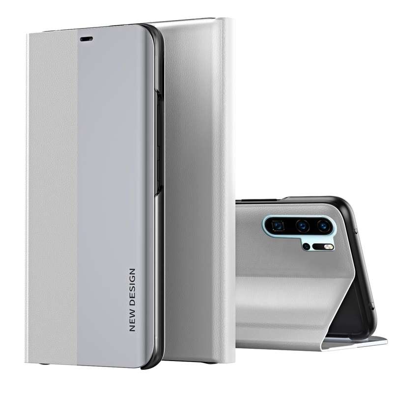 For Huawei P30 Pro Side Electroplated Dormant Ultra-Thin Horizontal Flip Leather Case with Holder...